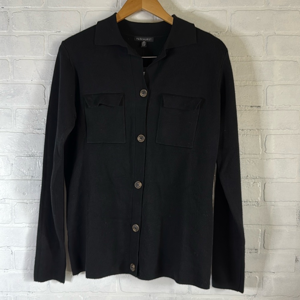 PARKHURST Palmer Over Shirt BLACK Size Medium NWT